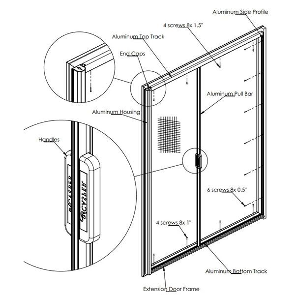 Casper Screens™ DIY Single Retractable Screen Door Kit - Image 3